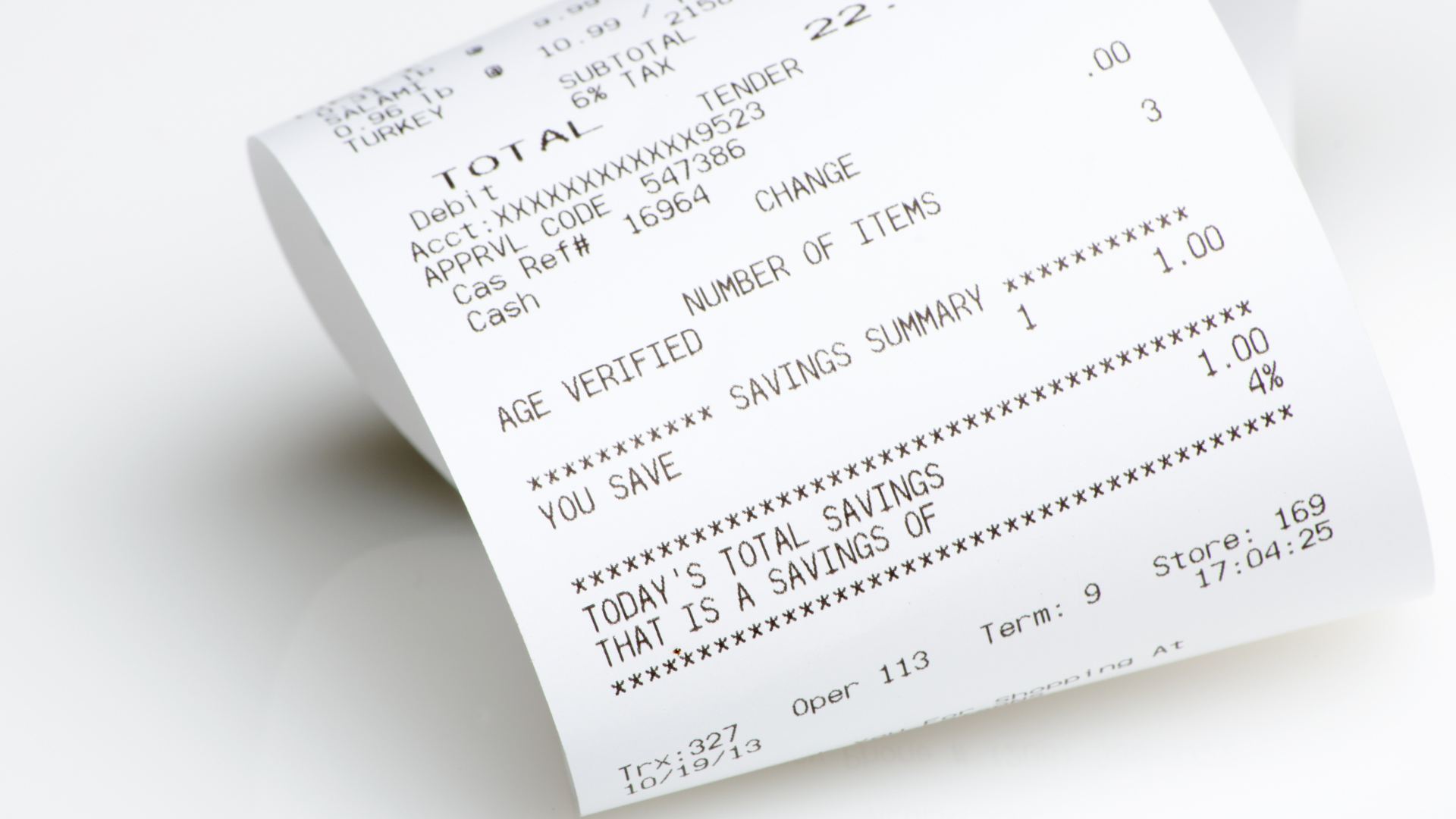 Paper Receipt 
