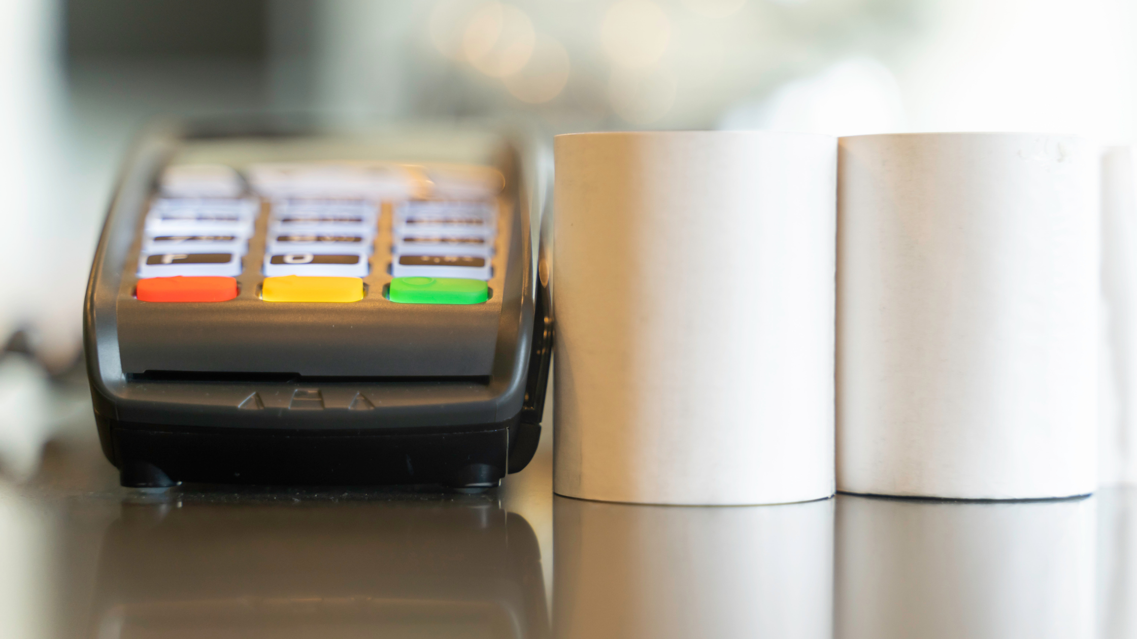 pos card reader and paper