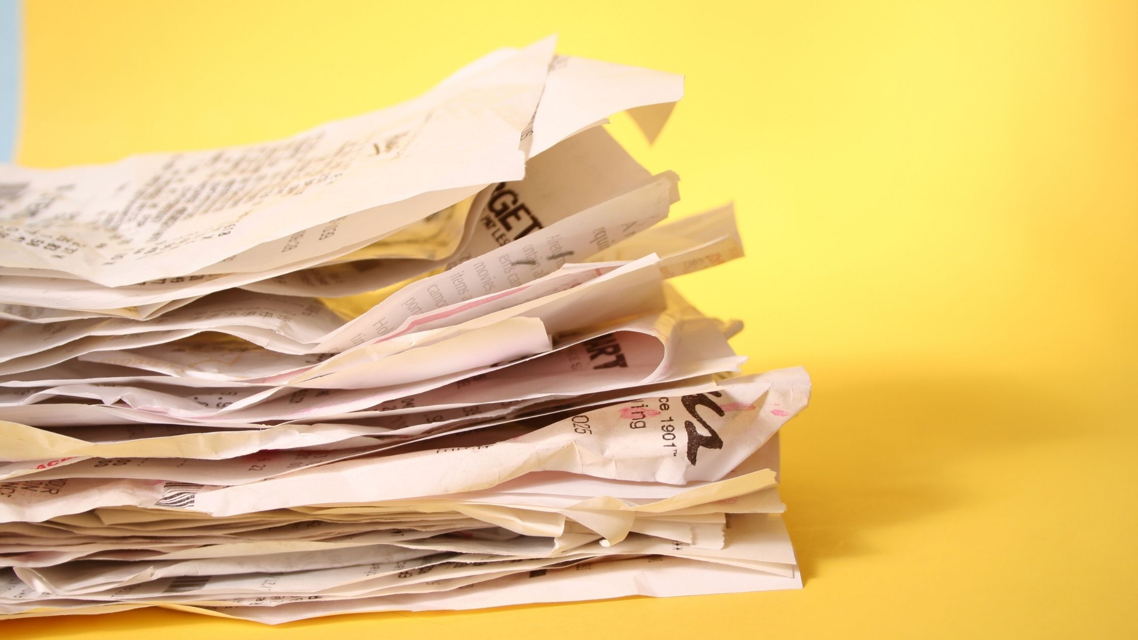 pile of receipts 